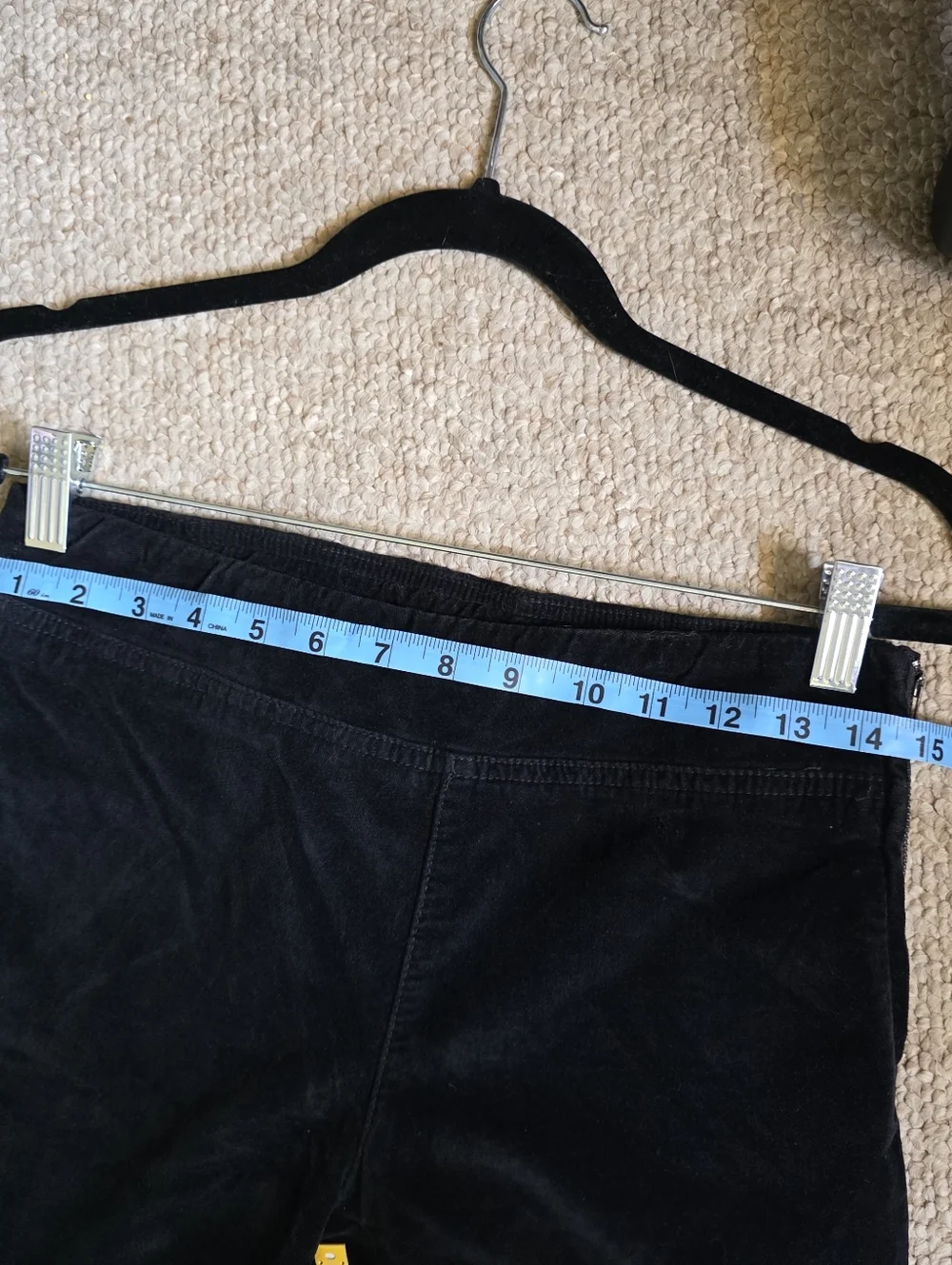 Free People In My Feelings Black Velvet Bell Bottom Pants Size XS